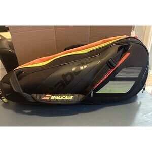Babolat Team Expandable Tennis Raquet Travel Bag Black/Green/Orange (8 Raquets)